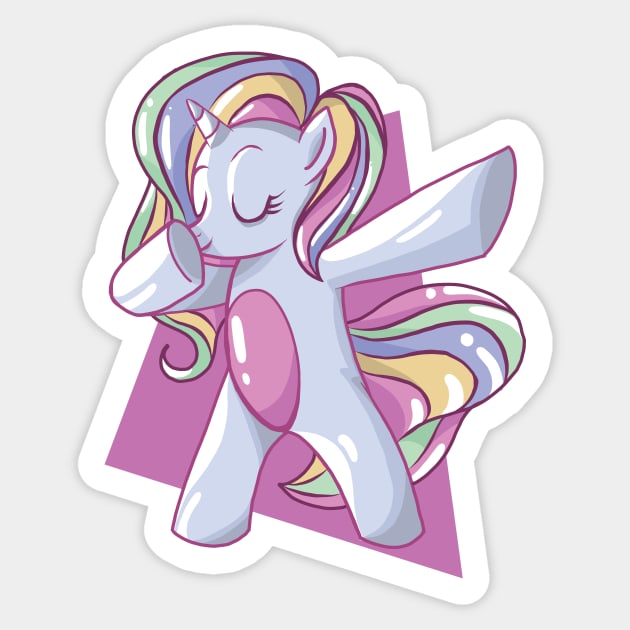 Rainbow Unicorn Moves Sticker by Urban_Vintage